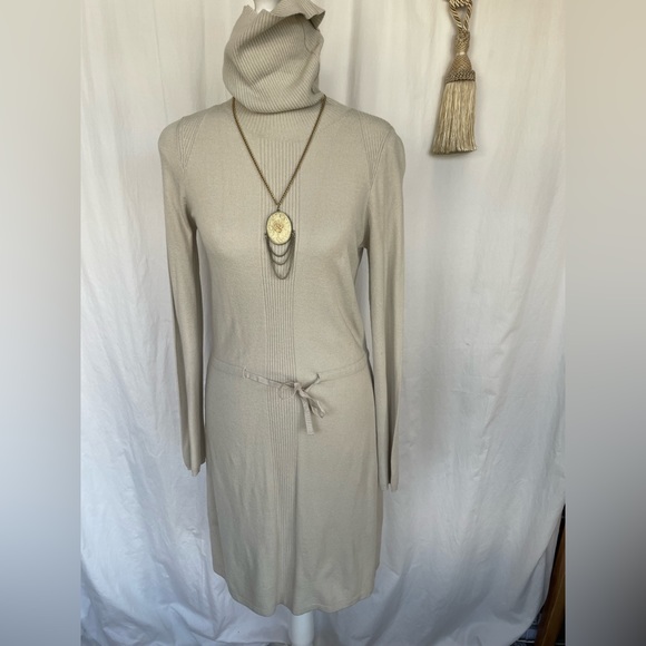 Stefanel Oatmeal Knit Dress - Picture 2 of 6